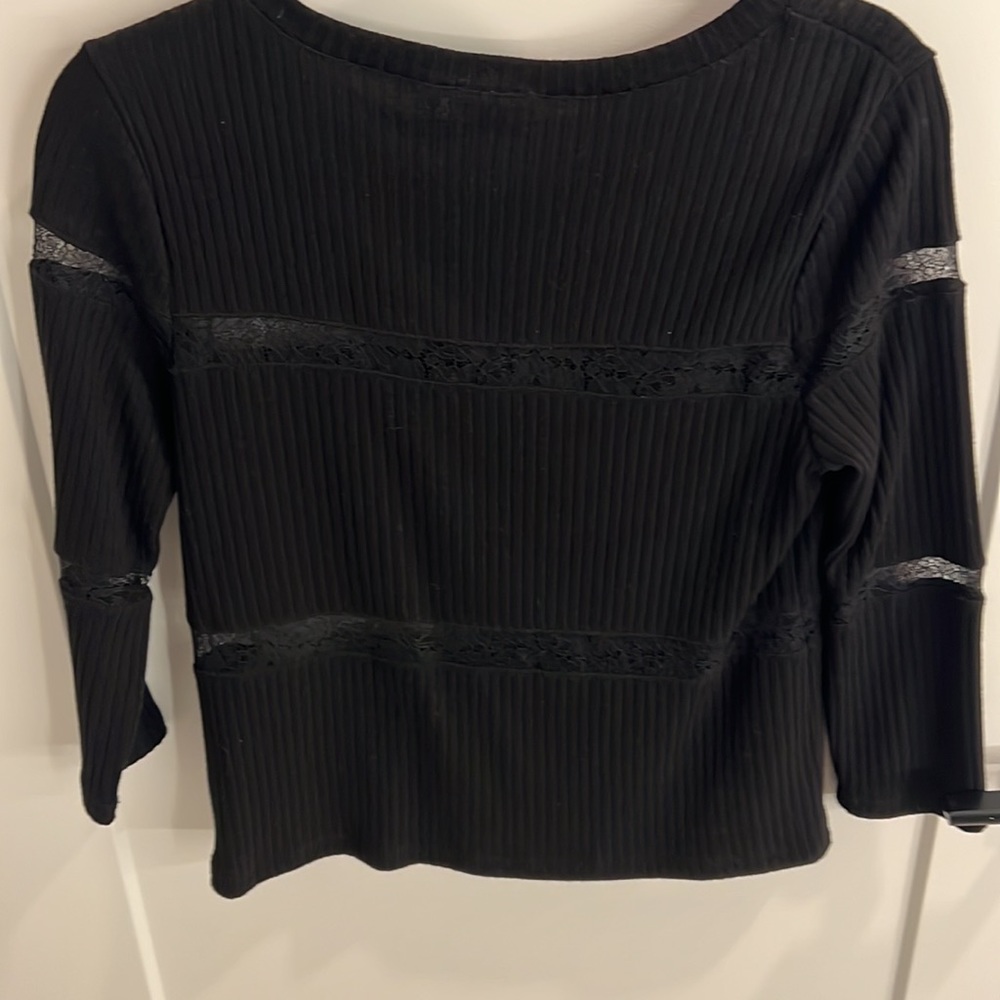 Splendid Lace + Ribbed Top - Picture 2 of 2